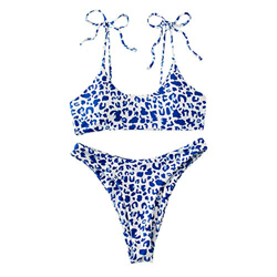 2021 Nuevo Mujer Conjuntos de Bikinis Sexy Leopardo impresión Push Up Trajes de Baño de Tanga dos piezas Ropa de Playa Conjunto de Bikinis spa Tankini en oferta