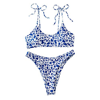2021 Nuevo Mujer Conjuntos de Bikinis Sexy Leopardo impresión Push Up Trajes de Baño de Tanga dos piezas Ropa de Playa Conjunto de Bikinis spa Tankini