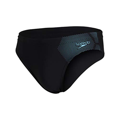 Speedo Tech Placement 7cm Calzoncillos de Natación, Hombre, Negro (Noir/Light Adriatic), XL