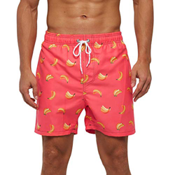 Arcweg Bañadores Hombres de Natación Pantalones Cortos de Playa Hombres Secado Rápido Forro Malla Ligero Estampado Florales Deportes Acuáticos Sandías precio