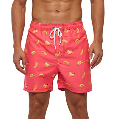 Arcweg Bañadores Hombres de Natación Pantalones Cortos de Playa Hombres Secado Rápido Forro Malla Ligero Estampado Florales Deportes Acuáticos Sandías