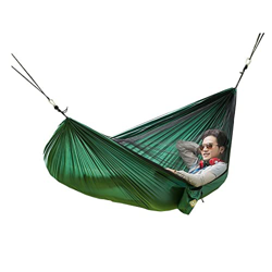 YooSz Ultraligero Camping Hamaca Nylon Doble Paño De Paracaídas Mosquito Net Hamaca Ocio Tipo De Barco Al Aire Libre Camping Hamaca con Silla Colgante características