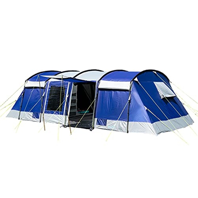 skandika Montana Sleeper - Tienda de campaña Familiar para 8-10 Personas - cabinas oscuras para Dormir - Columna de Agua de 5.000 mm (Sleeper 12 pers.