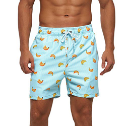 Arcweg Bañadores Hombres de Natación Pantalones Cortos de Playa Hombres Secado Rápido Forro Malla Ligero Estampado Florales Deportes Acuáticos Sandías precio