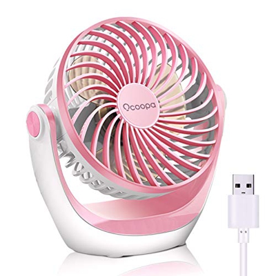 OCOOPA Ventilador de escritorio, color Rosa
