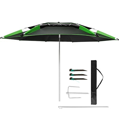 AILILI Sombrilla De Pesca -Sombrilla De Manivela,Manivela De Apertura Fácil,con Función De Inclinación,Sombrilla Terraza Exterior,para Patio,Jardin,Pi