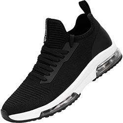 MHXDU Zapatillas Mujer Deporte Running Transpirables Zapatos para Correr Gimnasio Sneakers Deportivas Casual 34-42EU (Blanco Negro L013,39 EU) precio