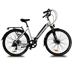 URBANBIKER Bicicleta Eléctrica Sidney, 250 W, 36V 14Ah (504Wh), 26", Blanco en oferta