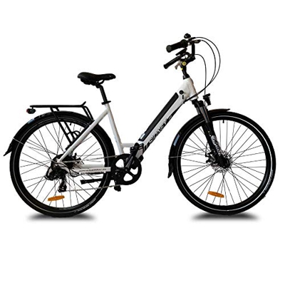 URBANBIKER Bicicleta Eléctrica Sidney, 250 W, 36V 14Ah (504Wh), 26", Blanco