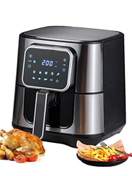 5.5 litros Freidora sin Aceite caliente, Airfryer de 1700W de Acero Inoxidable, 8 Presets, 40+ Receta, Tiempo y Temperatura Ajustables, Pantalla LED,  características