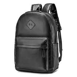 SPAHER Mochila de Cuero Computadora portátil de 15.6 pulgadas Mochila informal Unisex Mochila para iPad Mochila escolar Senderismo Viaje Equipaje de n precio