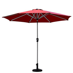 Sombrilla Sombrilla Redonda de 9 Pies, Sombrilla de Mesa de Mercado Al Aire Libre con Botón de Inclinación Y Manivela para Jardín, Césped, Cubierta, P en oferta