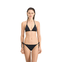 PUMA Women's Side-Tie Bikini Bottom Fondos, Negro, S para Mujer precio