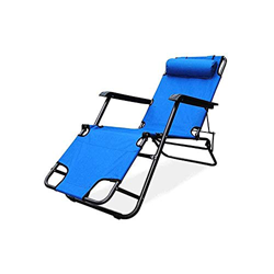 SMEJS Silla reclinable Plegable de Gravedad Cero para Silla de Playa de Oficina con reposabrazos Silla de salón Ajustable Tela Transpirable en oferta