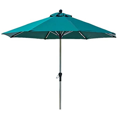 Sombrilla 9 Pies Sombrilla de Patio Paraguas con Poste de Aluminio, Sombrilla De Mesa De Mercado Al Aire Libre para Jardín, Playa, Patio Trasero Y Pis