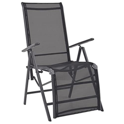 Beyamis Tumbona reclinable de Aluminio y textilene Negro precio