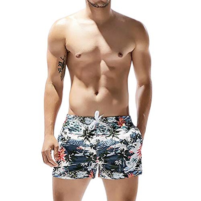 Bmeigo Hombre Bañadores Shorts de Baño Bañador de Natación Cortos de Secado Rápido Aloha Shorts Playa Hawai Vacaciones
