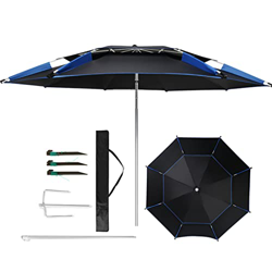 AILILI Sombrilla De Pesca -Sombrillas Playa,Palo De Paraguas De Aluminio,Altura Regulable,con Función De Inclinación,Sombrilla Jardin Exterior,para Pa precio