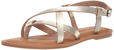 Amazon Essentials Shogun Casual Strappy Sandal Sandalia con Pulsera, Oro, 40 EU