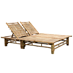 BIGTO Tumbona de bambú 2 personas 200 x 130 x (24-87) cm (L x W x H) características