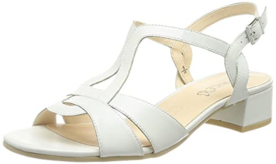 CAPRICE 9-9-28221-26, Sandalia con talón Mujer, Perlato Blanco, 40 EU
