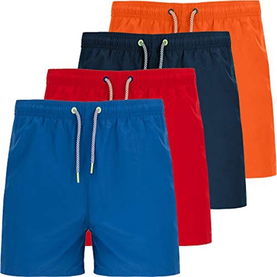 Bañador Hombre | Pack 4 | Bañador Corto Barato en 4 Colores | Verano 2020 (S)
