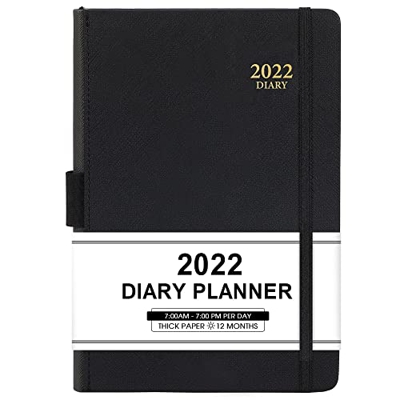 Agenda 2022 - Agenda 2022 Dia por Pagina de enero a diciembre, Agenda Anual 2022, Planificador diario 2022, 14,8 cm × 21,4 cm