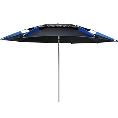 AILILI Sombrilla De Pesca 2m/2.2m/2.4m,Sombrilla para Jardín O Playa Resistente Y Gruesa Manivela De Apertura Fácil,Sombrilla Terraza Exterior Redonda