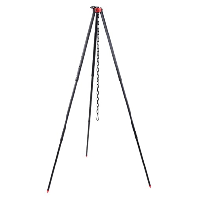 01 02 015 Parrilla de Trípode para Barbacoa, Portátil, Desmontable, de Buena Estabilidad, Diseño de Trípode, Parrilla para Barbacoa, para Acampar Al A