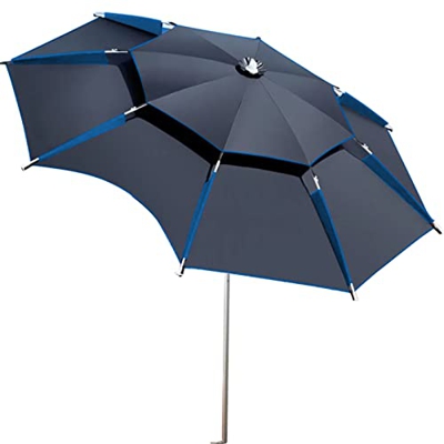AILILI Sombrilla Jardin Exterior,Resistente Y Gruesa,Sombrillas Playa con Función De Inclinación Manivela De Apertura Fácil Velas De Sombra,Hierba, Ba