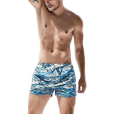 Bmeigo Hombre Bañadores Shorts de Baño Bañador de Natación Cortos de Secado Rápido Aloha Shorts Playa Hawai Vacaciones