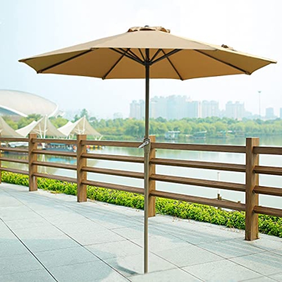 LIGUOYI Sombrilla Parasol para Exterior 270CM / 300CM Sombrilla Jardín con Manivela Proteccion UV, Sombrilla para Silla De Playa Sombrilla De Mesa De 