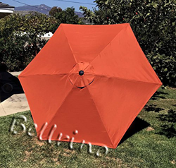 Bellrino Decor repuesto naranja "fuerte y de grosor" paraguas toldo toldo para 9 metros de 6 varillas naranja (solo) características