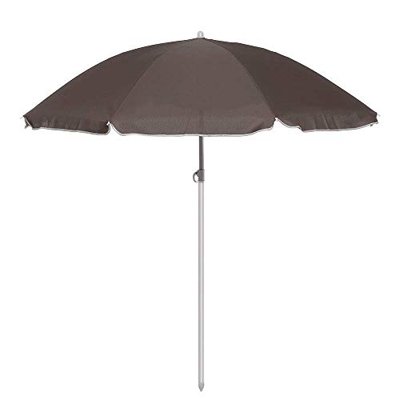 QZH Parasol de toldo 8 Varillas Postes de Acero Paraguas de Viaje Compacto para la Playa, Sombrilla Ajustable para jardín Patio Sombrilla Fácil Almace