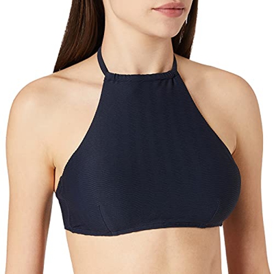 Armani Exchange BLU Navy Halter Top Disfraces de tamaño Adulto, L para Mujer