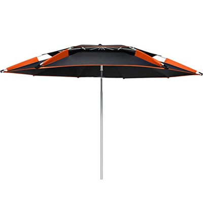 AILILI Sombrilla De Pesca 2m/2.2m/2.4m,Sombrilla para Jardín O Playa Resistente Y Gruesa Manivela De Apertura Fácil,Sombrilla Terraza Exterior Redonda