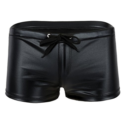 Alvivi Pantalones Cortos Ropa Interior Atractiva para Hombre Boxer Bañador Pantalón Corto Slip de Deporte M-XL Negro XL