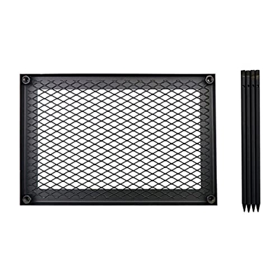 Facynde Parrilla Plegable para fogata - Parrilla portátil de carbón de Hierro Resistente a Altas temperaturas sobre el Fuego para Acampar Cocina al Ai