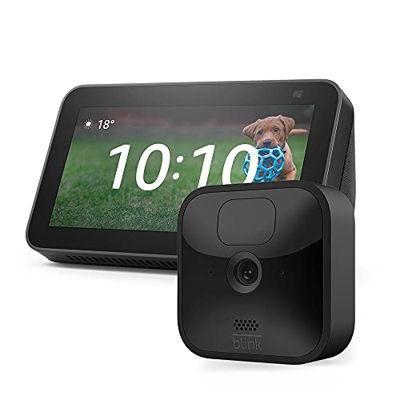 Echo Show 5 (2.ª generación, Antracita) + Blink Outdoor Cámara de seguridad HD (1 cámara)