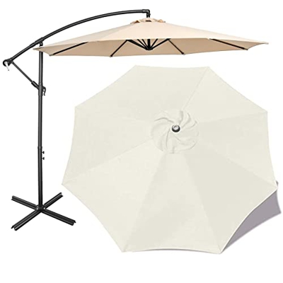 10 ft Umbrella Canopy Replacement 8 Ribs Tip,UV-Block Polyester Fabric Patio Umbrella Replacement Canopy,Parasol Umbrella Replacement Cloth Cover(Cano