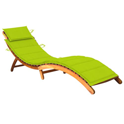 Beyamis Tumbona de jardín con cojín Madera Maciza de Acacia (7) en oferta