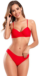 SHEKINI Conjunto De Bikini para Mujer Halter Ties-up Ajustable Cruzar Cuello Alto Cutout Beach Bikinis Estampado Floral Parte Inferior del Bikini Baña características