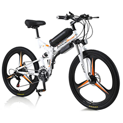 AKEZ Bicicleta eléctrica plegable hombre mujer de 26 pulgadas, bicicleta eléctrica plegable montaña 250W bicicleta eléctrica plegable con batería de 3 en oferta