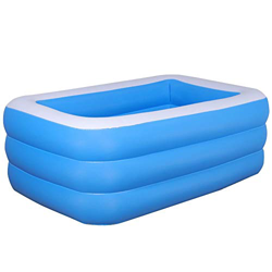 Schildeng Piscina hinchable para familias, color azul, rectangular, hinchable para niños adultos al aire libre, jardín, patio, fiesta de agua, Unisex  en oferta