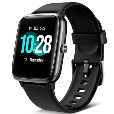 Reloj Inteligente , Smartwatch con Reloj Deportivo Podómetro Cardiaco Monitor Natación Impermeable 5ATM, Smartwatch Esfera de Reloj de DIY, Pulsera Ac