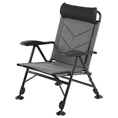Silla de Pesca para Camping, Tumbona Plegable Tumbona de Camping Tumbona de Carpa Tumbona de Jardín Silla de Carpa Silla de Pesca Reclinable con Respa