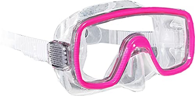 aquazon Fun - Gafas de buceo para niños de 3 a 7 años, muy resistentes, ajuste perfecto, color rosa