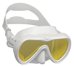 Cressi A1 Mask Lens Antifog Máscara de Buceo y apnea antivaho de Vidrio, Unisex-Adult, Blanco/Blanco/Lente Amarillo, Talla única características