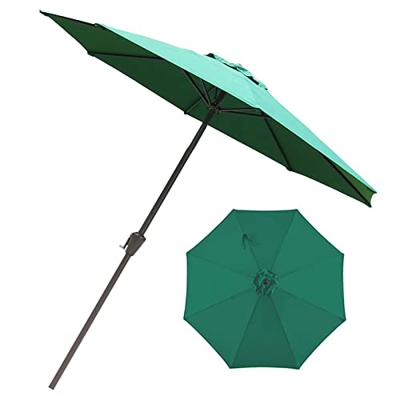 LIGUOYI Sombrilla Parasol para Jardín - Ø 2.7M/3M ×2.4M, Sombrilla De Manivela para Patio, Sombrilla Parasol con Proteccion UV, Sin Base, Outdoor Tabl