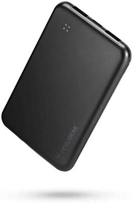 POSUGEAR bateria Externa movil 10000 mAh, PowerBank de Alta Capacidad 2A 2 Puertos con 4 Luces LED, Compatible con iPhone, Samsung, Huawei, iPad, etc.